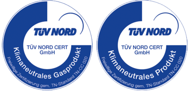 TÜV geprüftes Gas